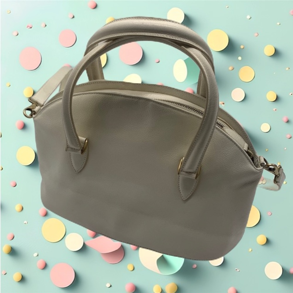 Vintage Coach Classic White Leather Bag